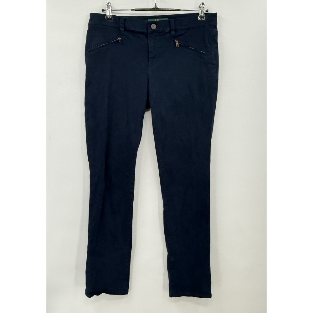 Lauren Jeans Co Ralph Lauren Women's Navy Blue Zip Pocket Casual Pants Size 10